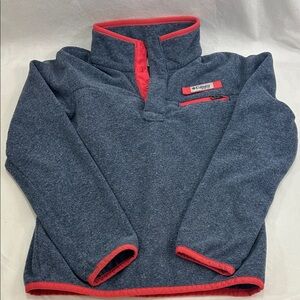 Columbia Kids Blue and Red Fleece Hoodie Small 8 S